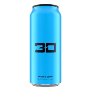 3D Energy Drink - 12 Cans, Blue (Frozen Bombsicle)