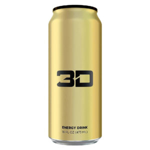 3D Energy Drink - 12 Cans, Gold (Pina Colada)
